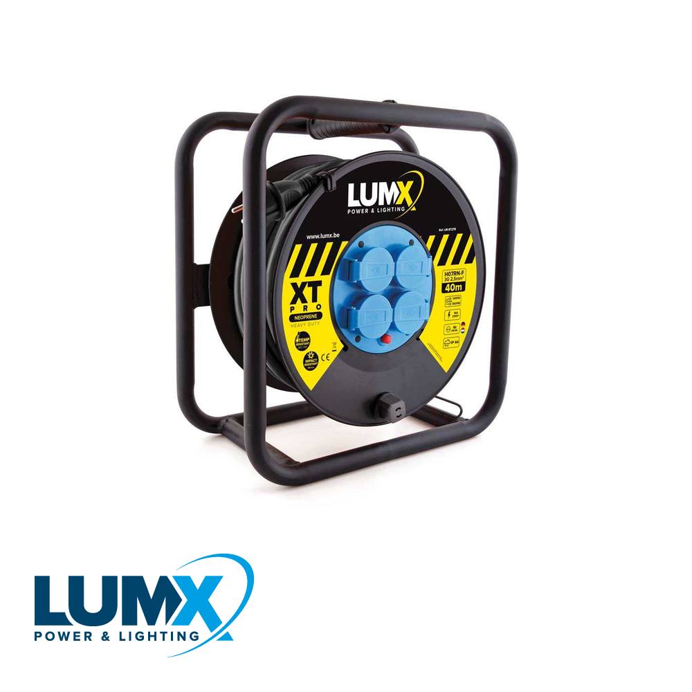LumX kabelhaspel XT-PRO, HO7RN-F 3Gx2,5 kabel - 40 m,  DE/LUX/NL