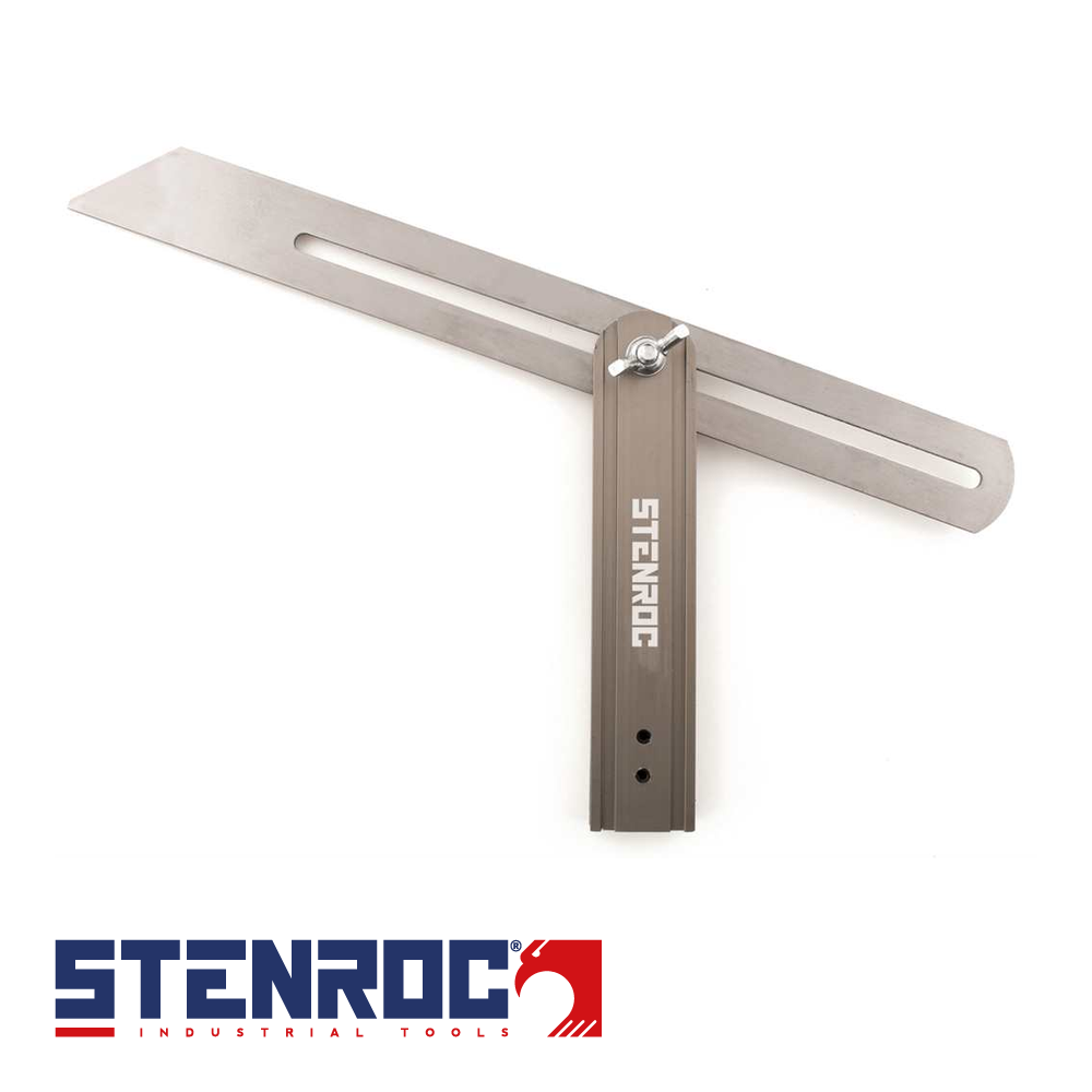 Zweihaak 300 mm, alu aanslag, met inox blad